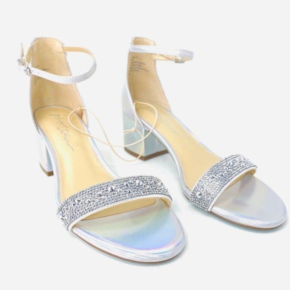 Betsey Johnson Sandals Skyla Ankle Strap Holograph - Picture 2 of 10